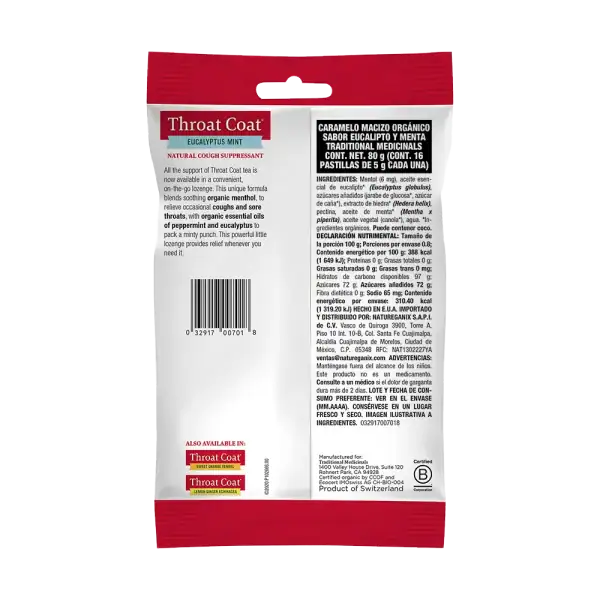 Caramelos Throat Coat® Eucalipto y Menta - Image 3