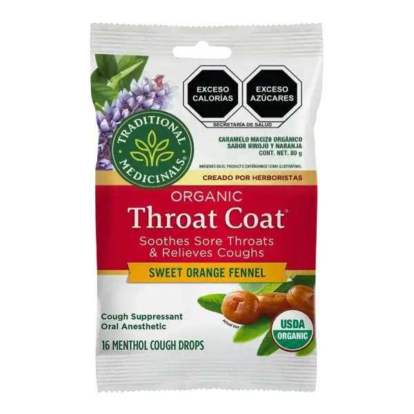 Caramelos Throat Coat® Naranja e Hinojo