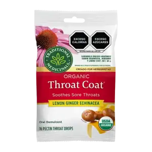 Caramelos Throat Coat® Equinácea, Jengibre y Limón