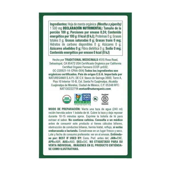 Té Orgánico de Menta - Image 3
